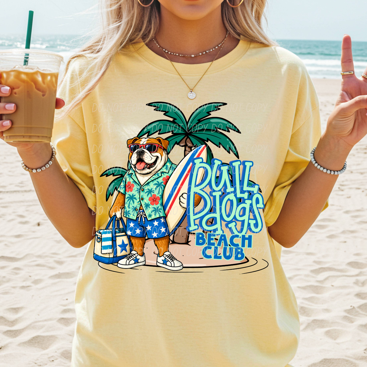 bulldogs beach club (city) DTF transfer