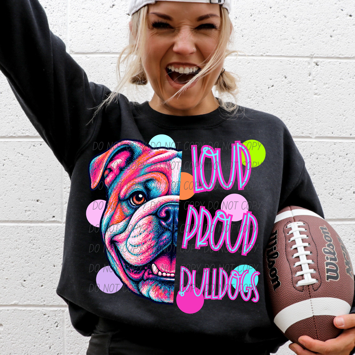 bulldogs loud proud polkadots (city) DTF transfer