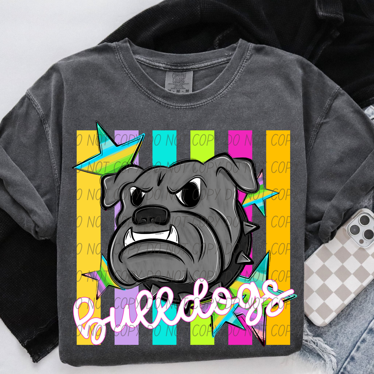 Bulldogs neon strips (City) DTF Transfer