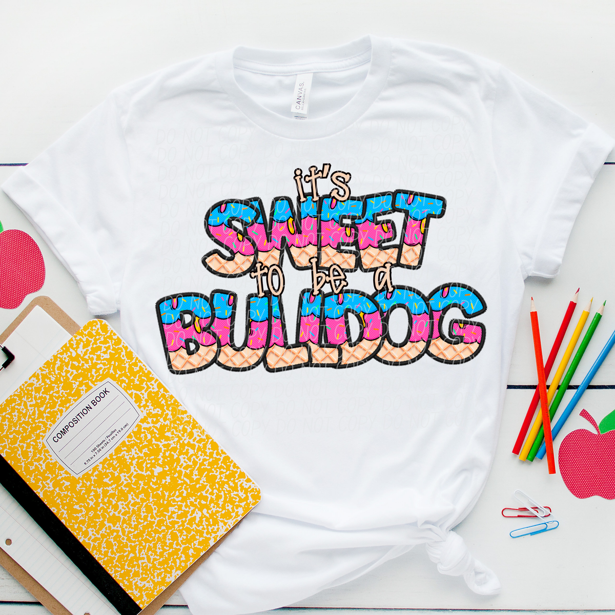 It's sweet to be a BULLDOG drip (Caplinger) DTF transfer