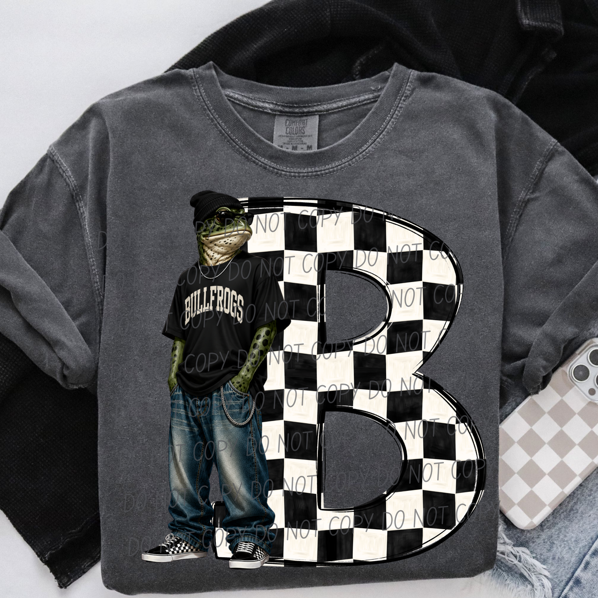 Bullfrogs sideline sweatshirt mascots (City) DTF Transfer