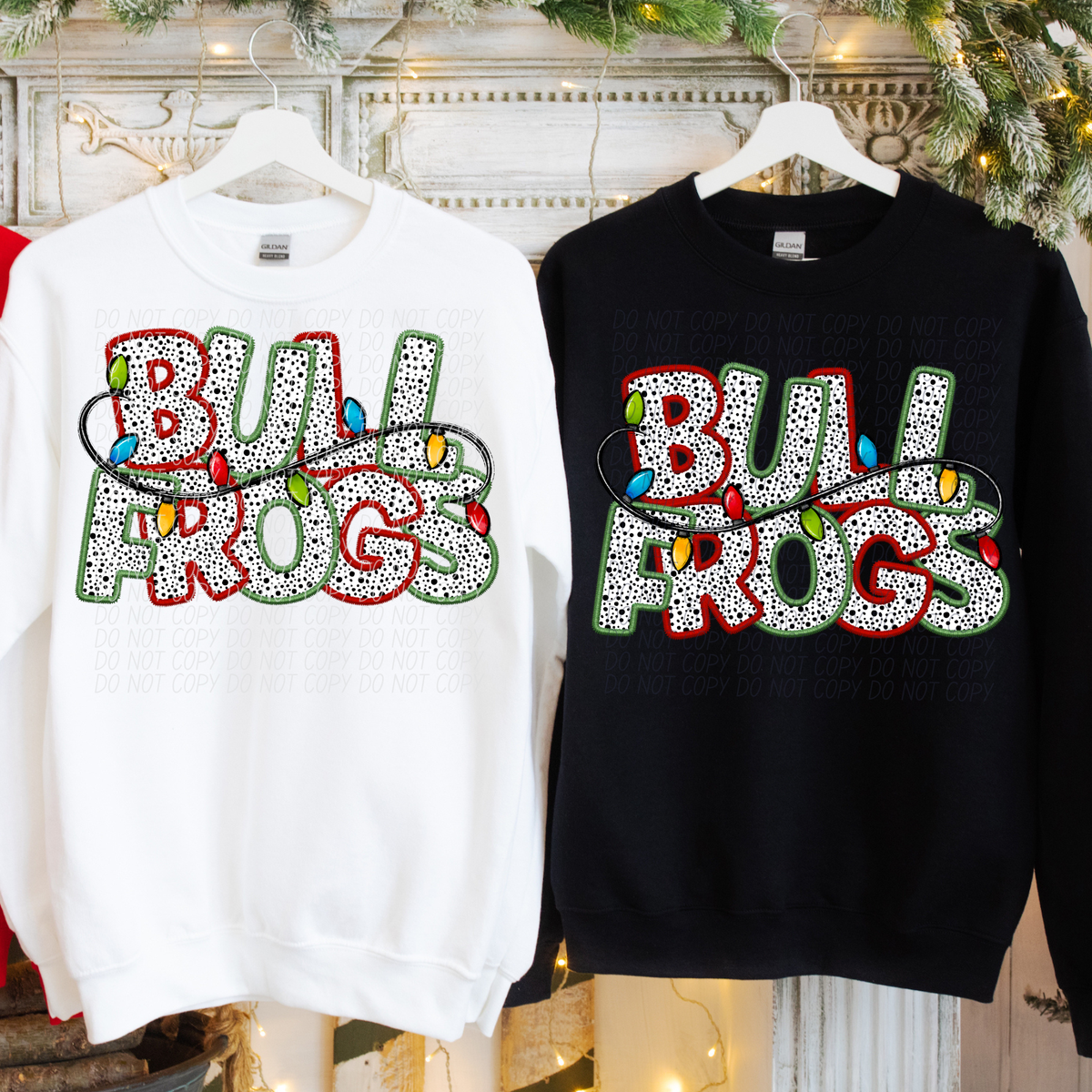 Bullfrogs Christmas Light Mascots (City) DTF Transfer