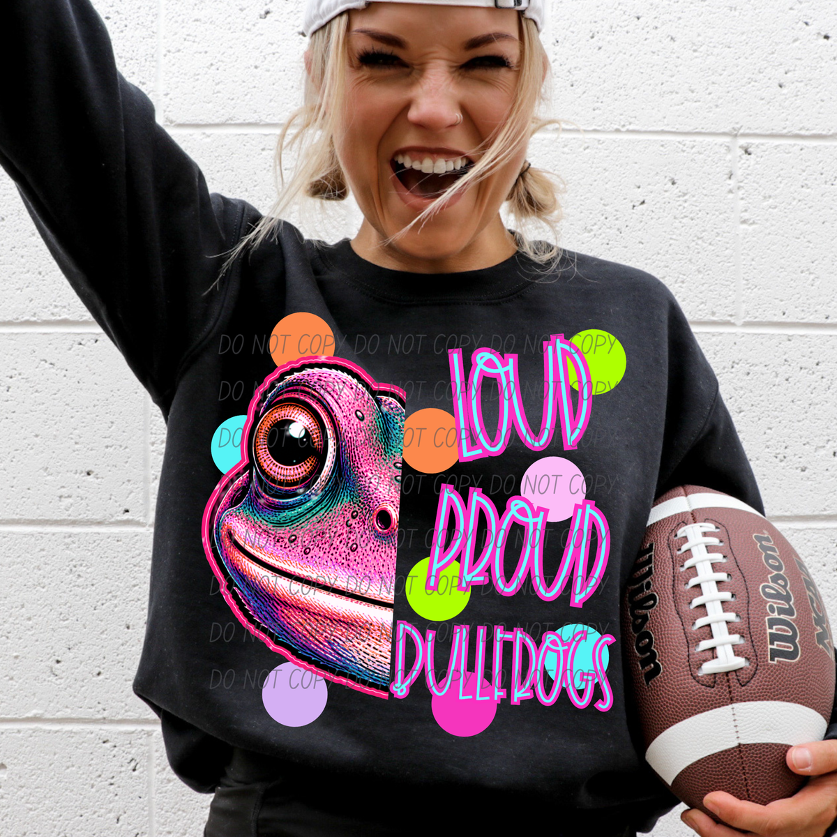 bullfrogs loud proud polkadots (city) DTF transfer