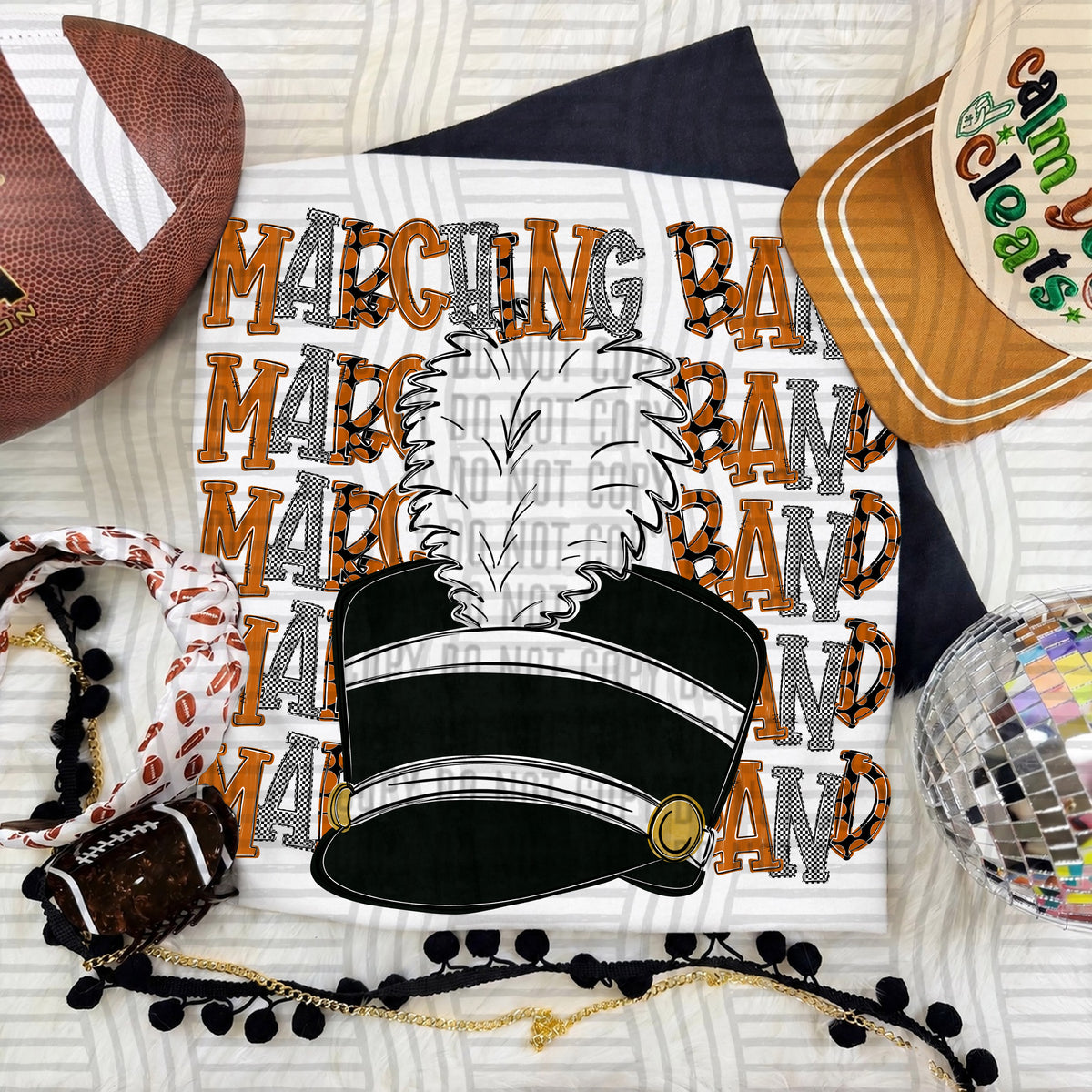Burnt Orange-marching band penta stack (Caplinger) DTF Transfer