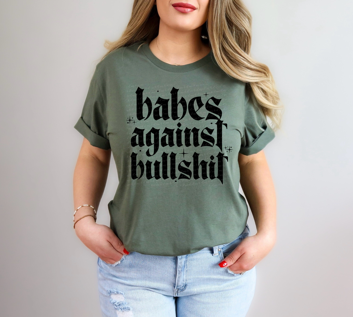 Babes Against Bullshit Gothic - Black 86178 DTF Transfer