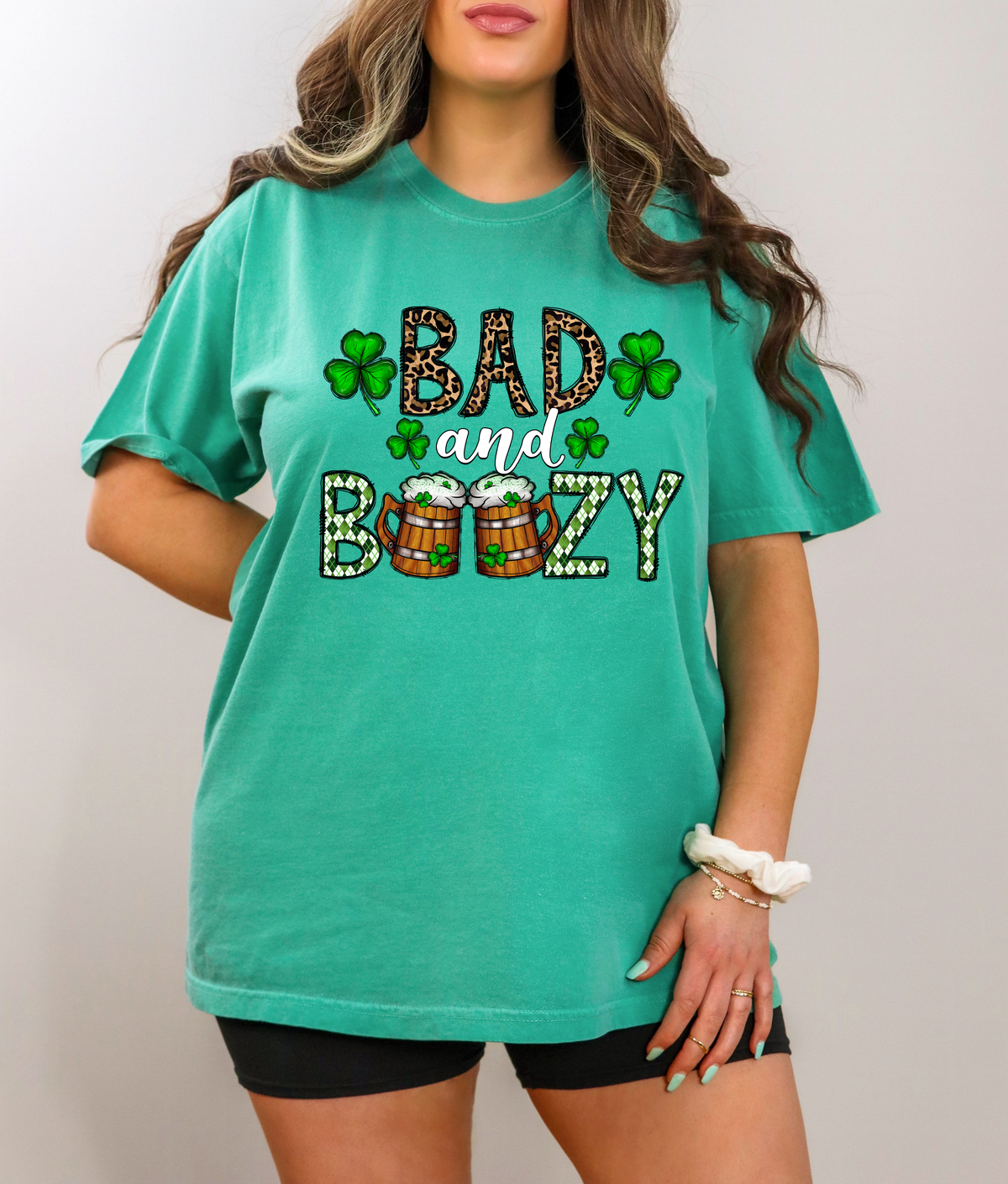 Bad and Boozy Clover Leaves 116213 DTF Transfer