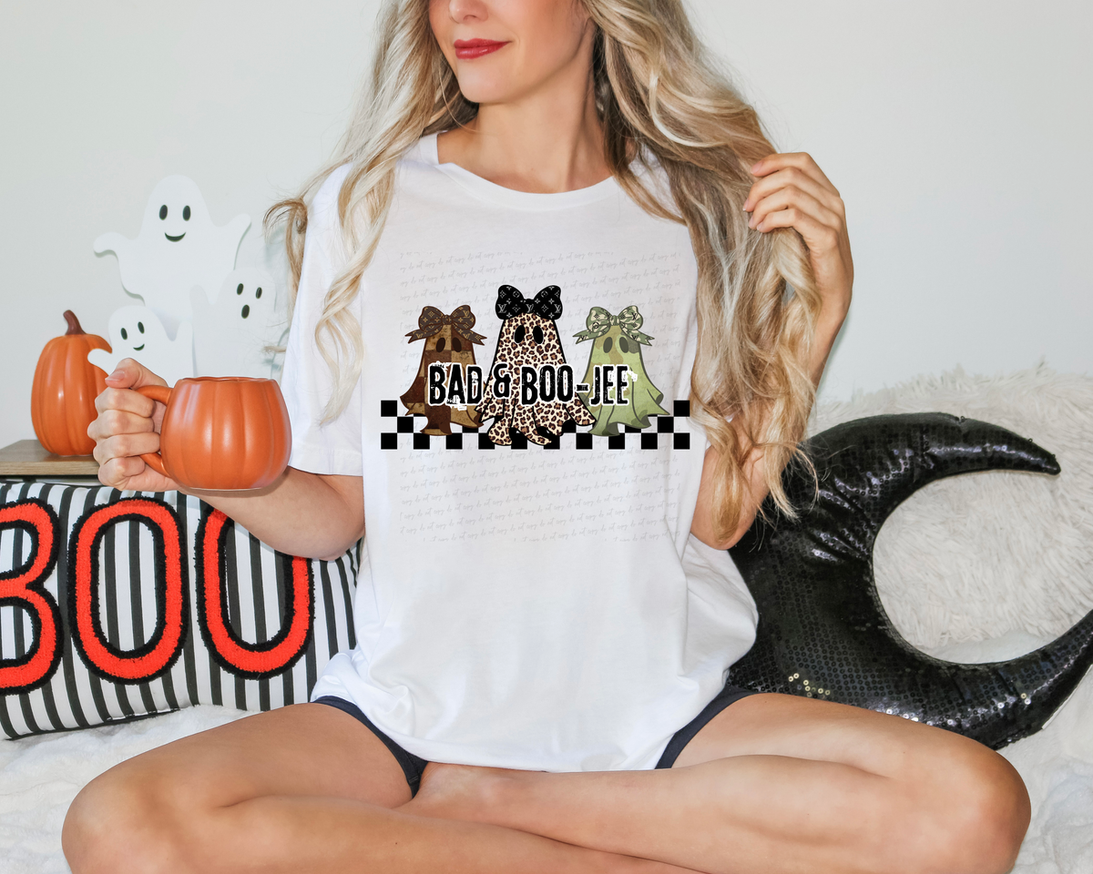 Bad and Boo-jee Trio Ghost Checkered 117559 DTF transfer