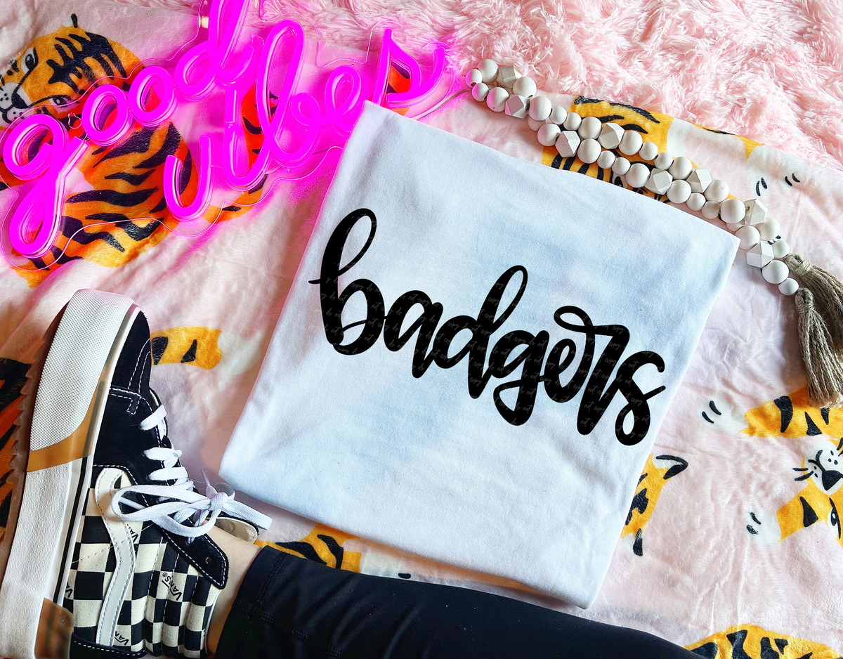 Badgers Hand Lettered 54003 DTF transfer