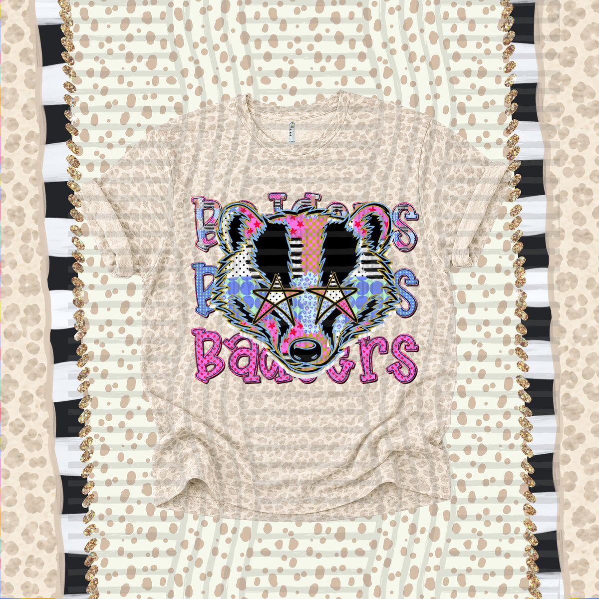 Badgers-Dolly Doodle Print (Caplinger) DTF Transfer