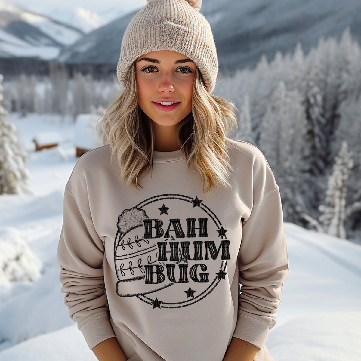 Bah Hum Bug Black 104019 DTF transfer