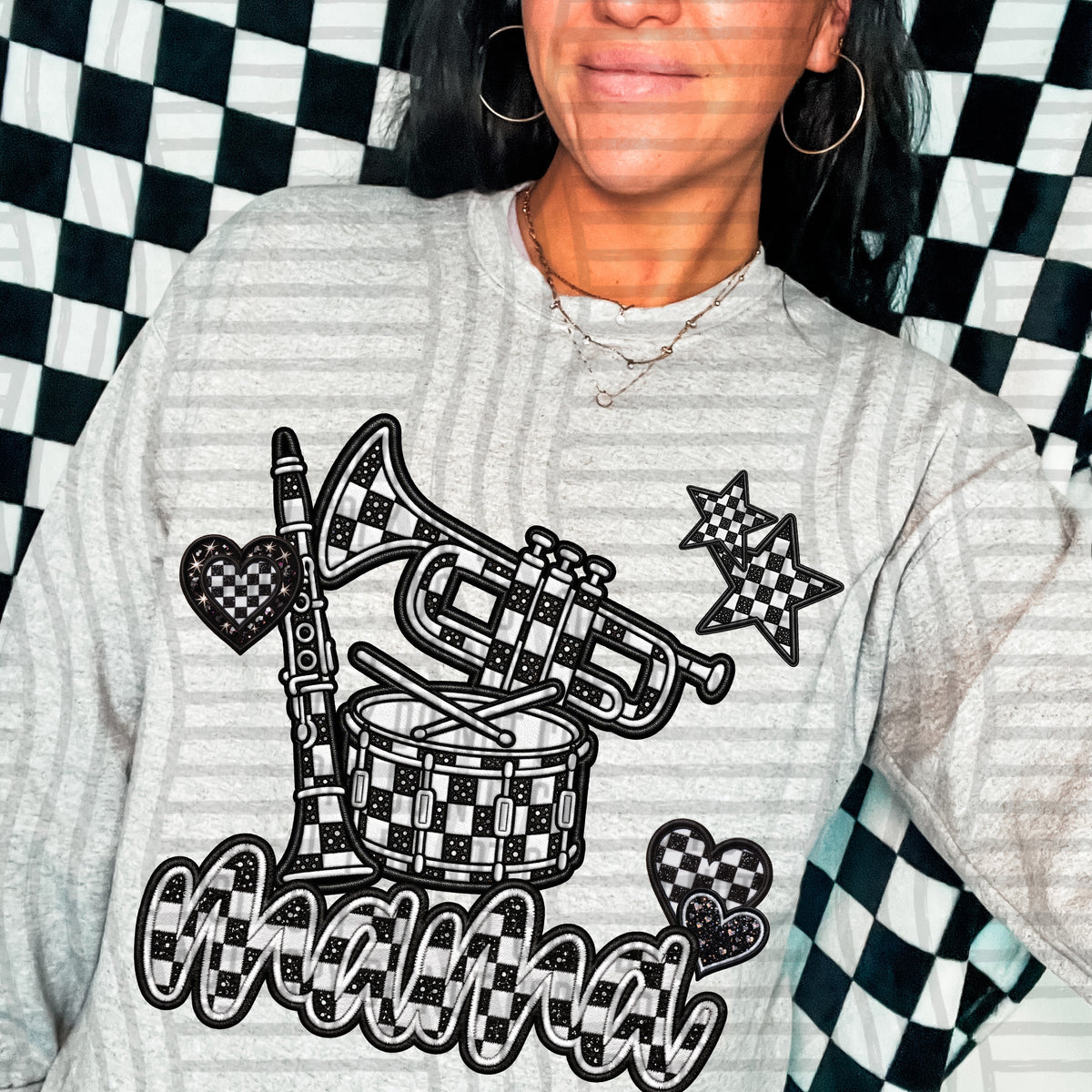 Mama with checkered Band (caplinger) DTF Transfer