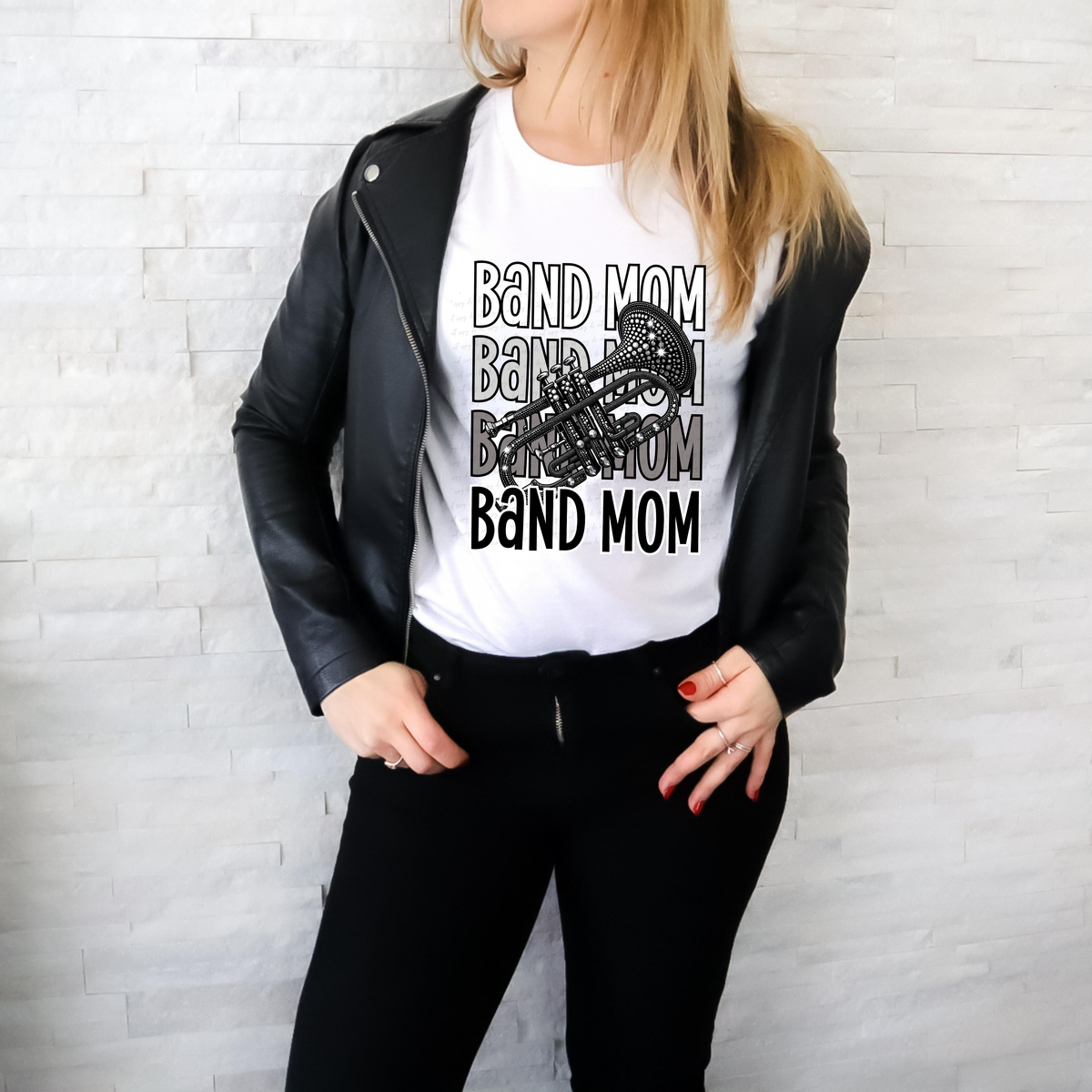 Band Mom Stacked 117921 DTF transfer