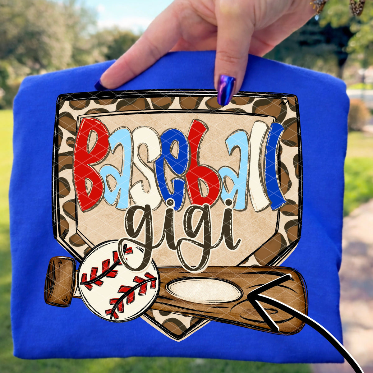 Baseball gigi leopard frame (SDD) DTF Transfer