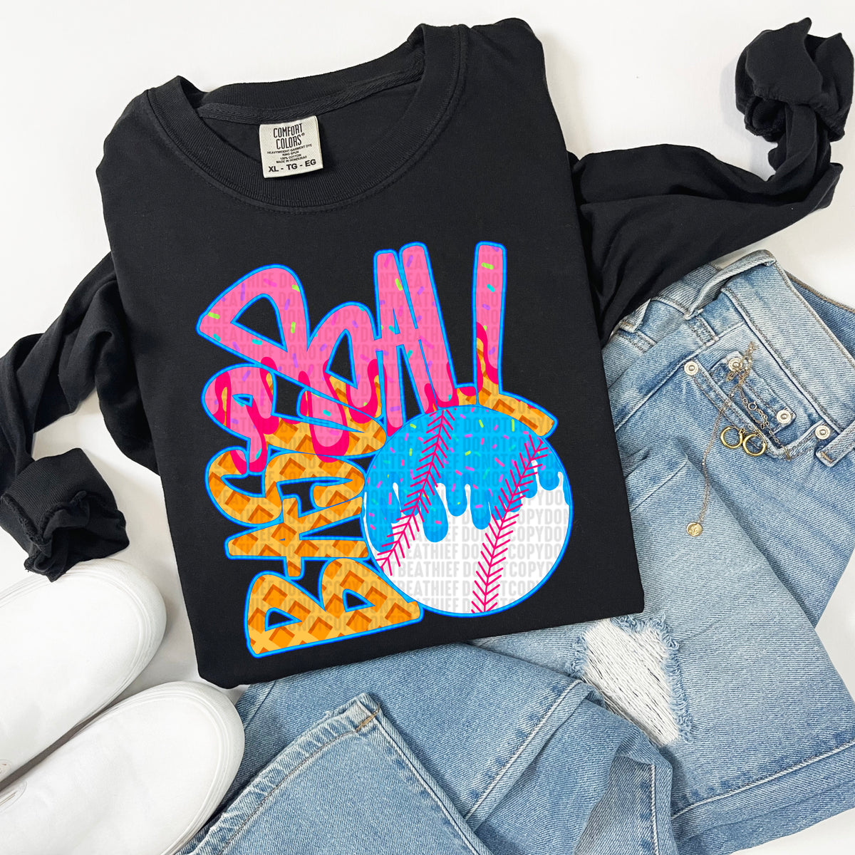 Baseball drip 103846 DTF transfer