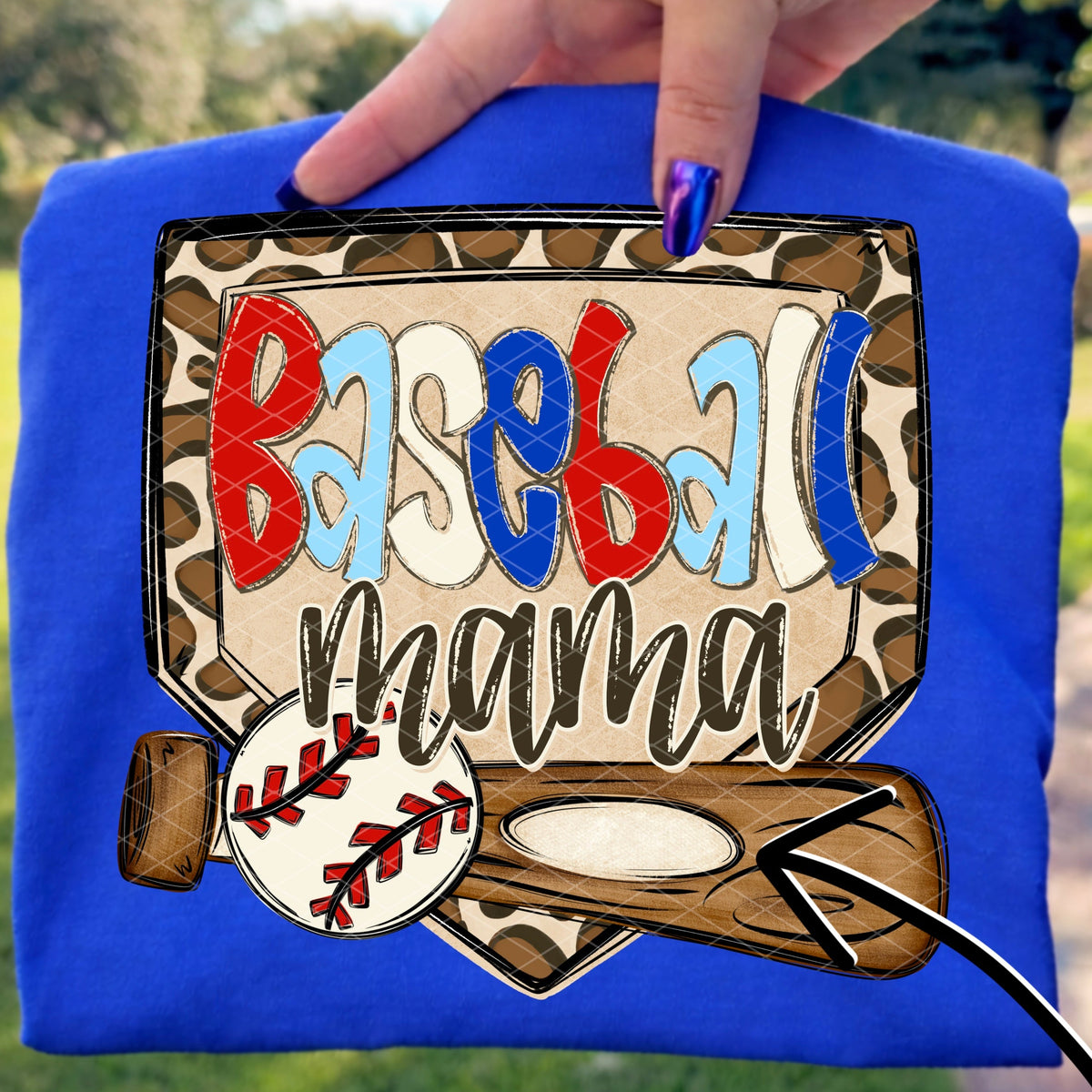 Baseball mama leopard frame (SDD) DTF Transfer