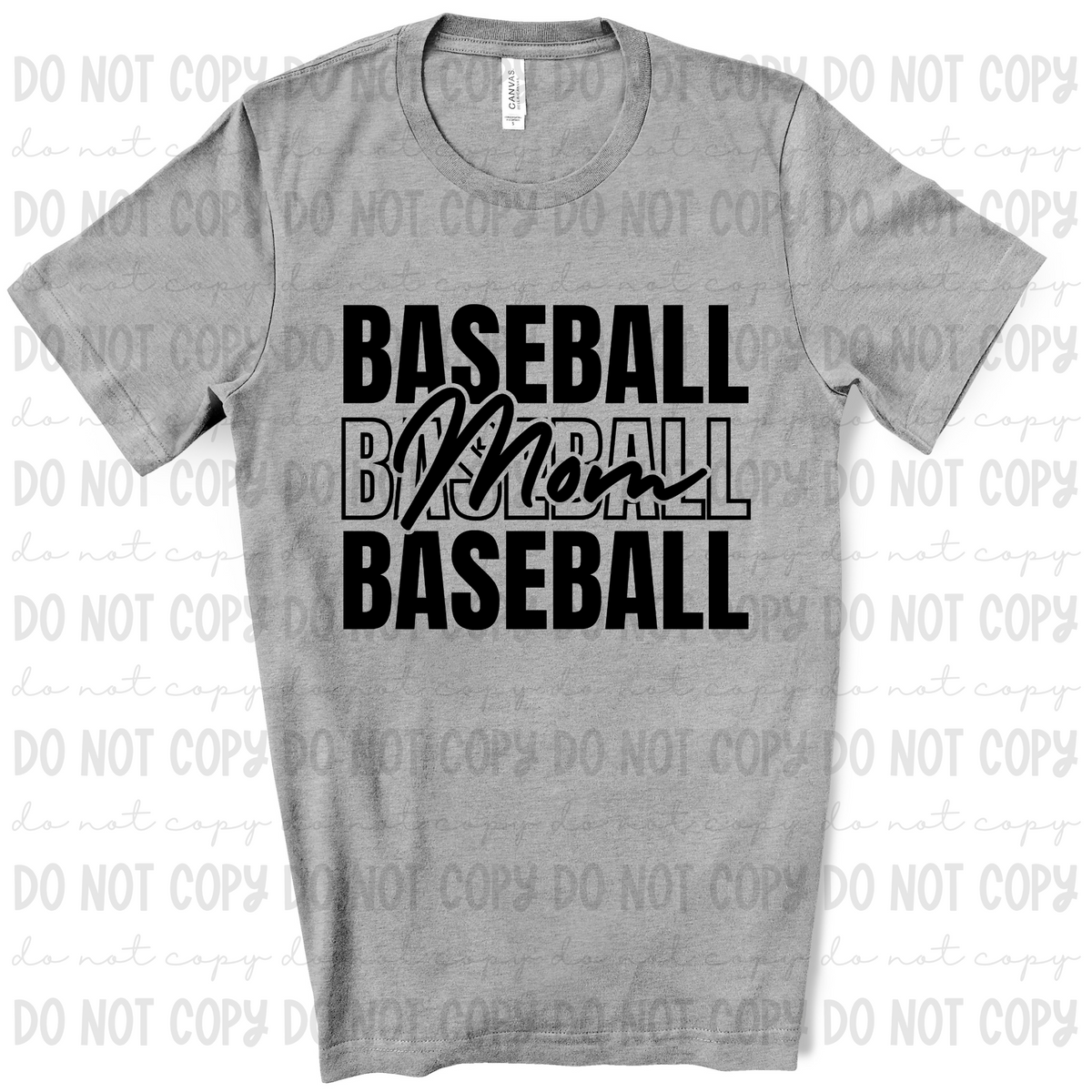 Baseball Mom *Black (Revel) 72625 DTF Transfer