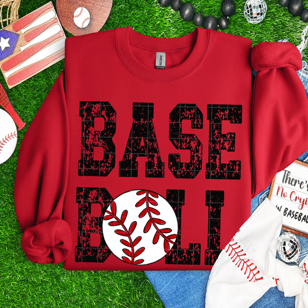 Baseball distressed BLACK (SDD) DTF Transfer