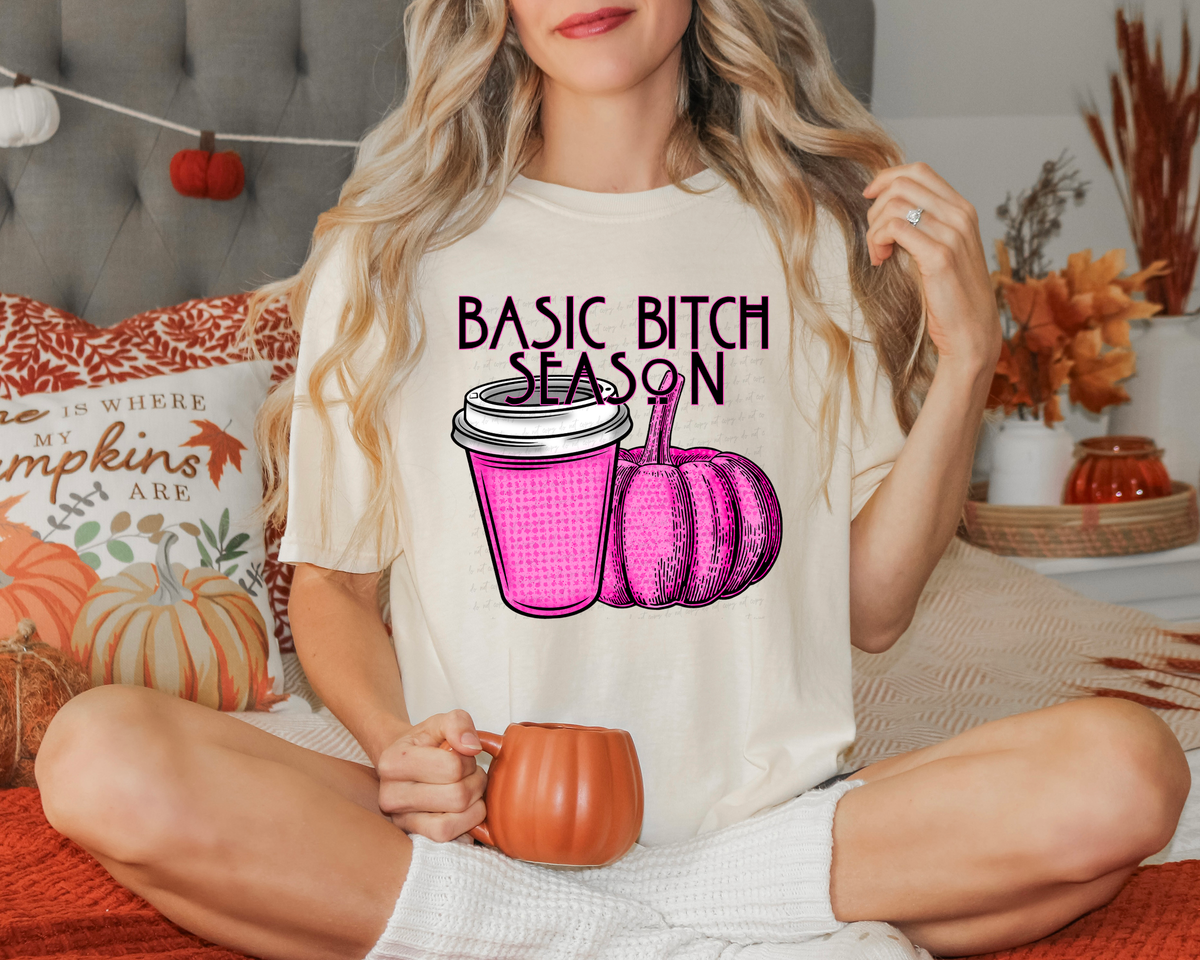 Basic Bitch Season Pink Pumpkins 114753 DTF transfer