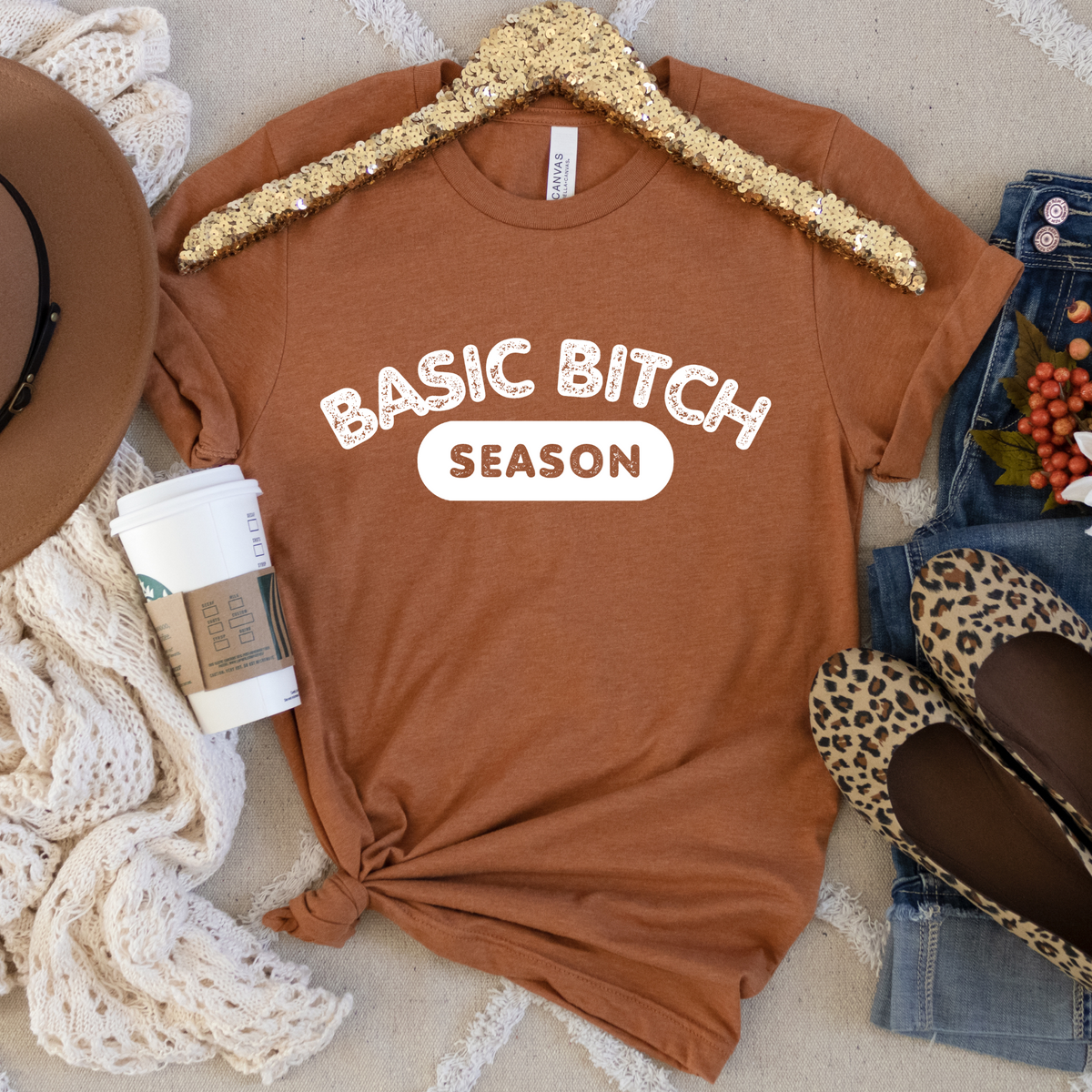 Basic Bitch Season WHITE 10142 DTF TRANSFERS