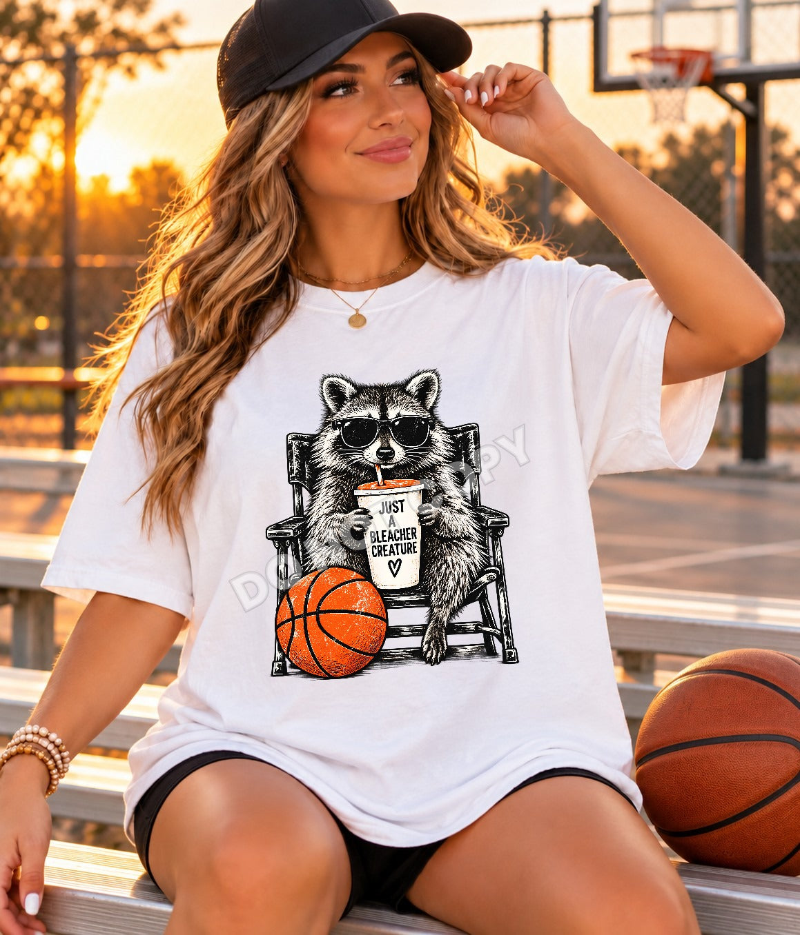 Just a bleacher creature raccoon (Parker) DTF Transfer