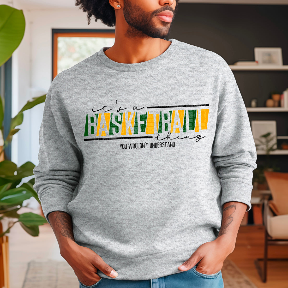 It's A Basketball Thing *Green/Yellow*  (SDD) DTF Transfer
