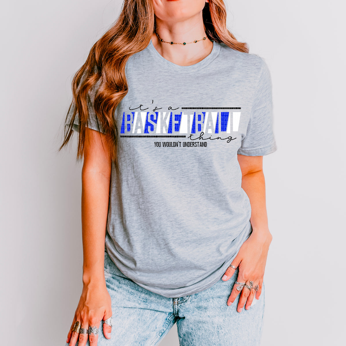 It's A Basketball Thing *White/Blue*  (SDD) DTF Transfer