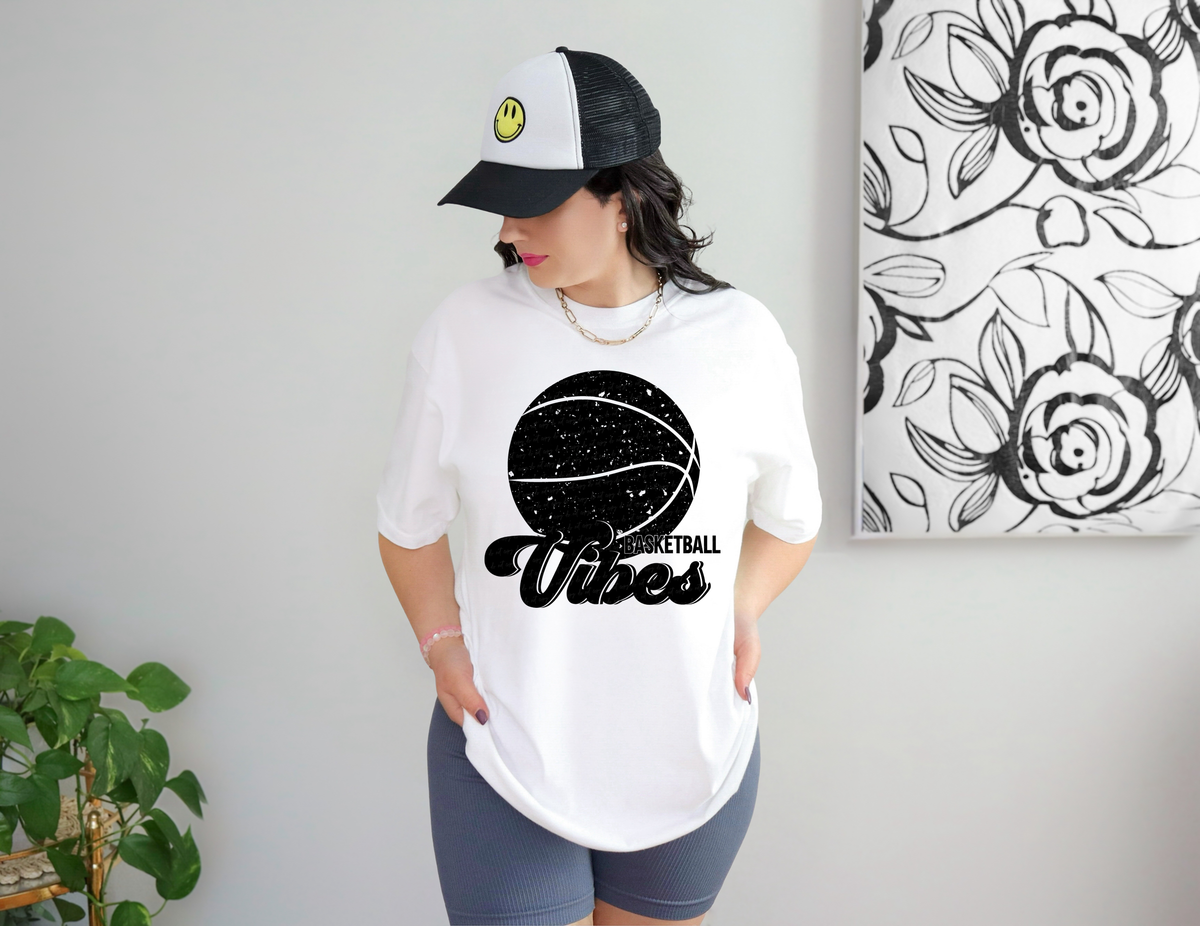 Basketball Vibes Black Font 115657 DTF Transfer
