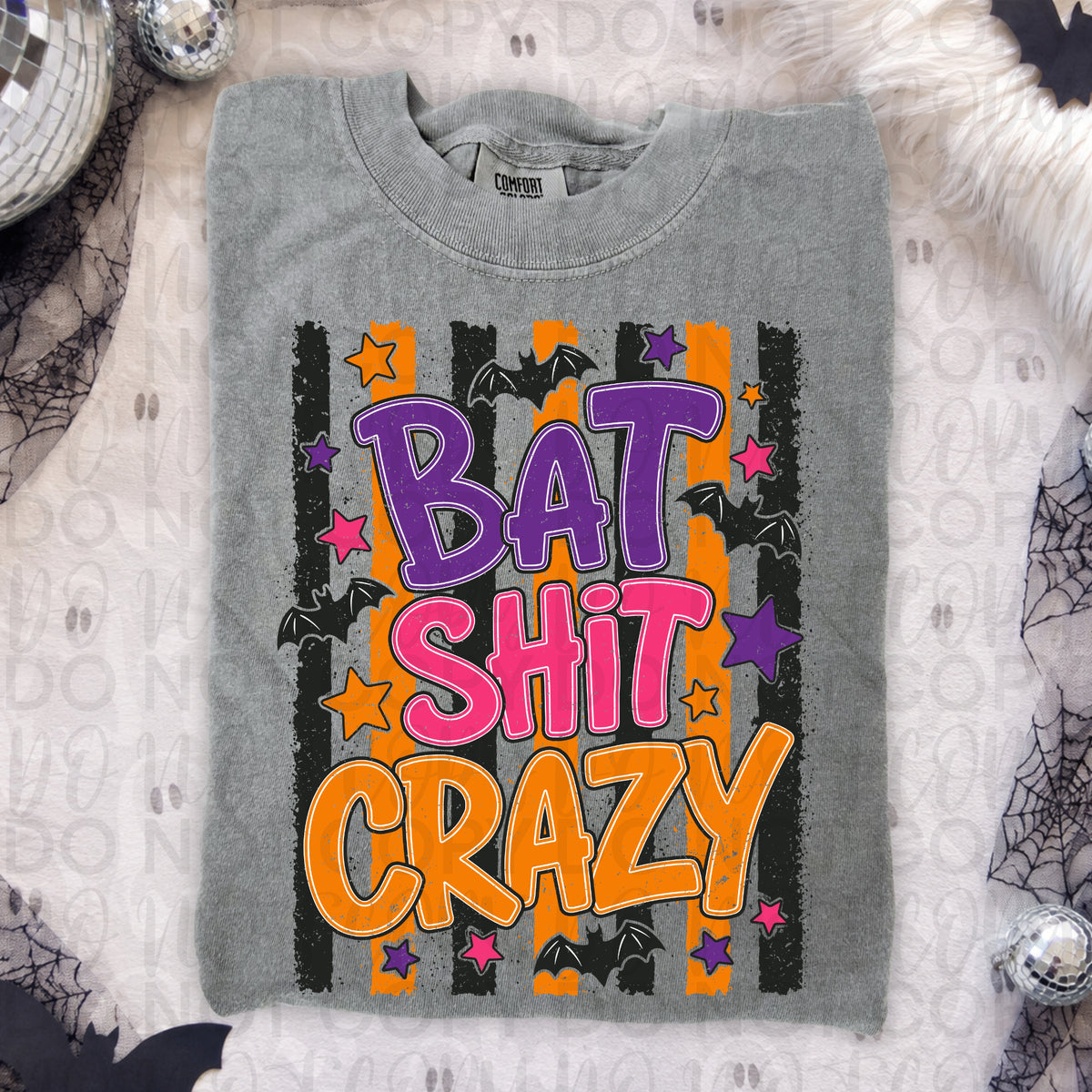 Bat shit crazy stripes UAC DTF transfer
