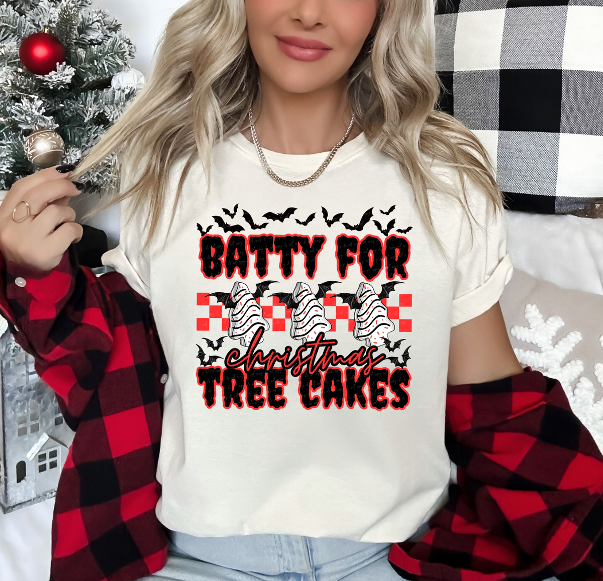 Batty For Christmas Tree Cakes 57485 DTF transfer