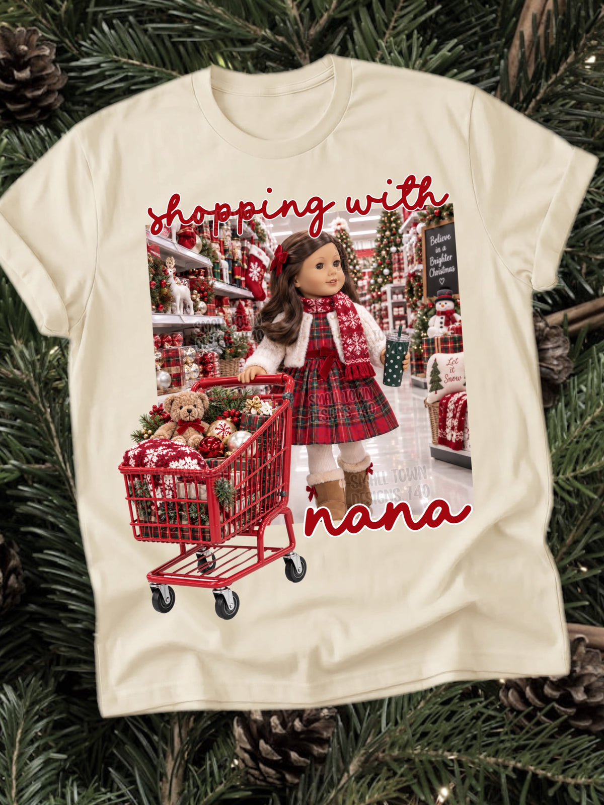 Shopping with nana doll (STD) DTF Transfer