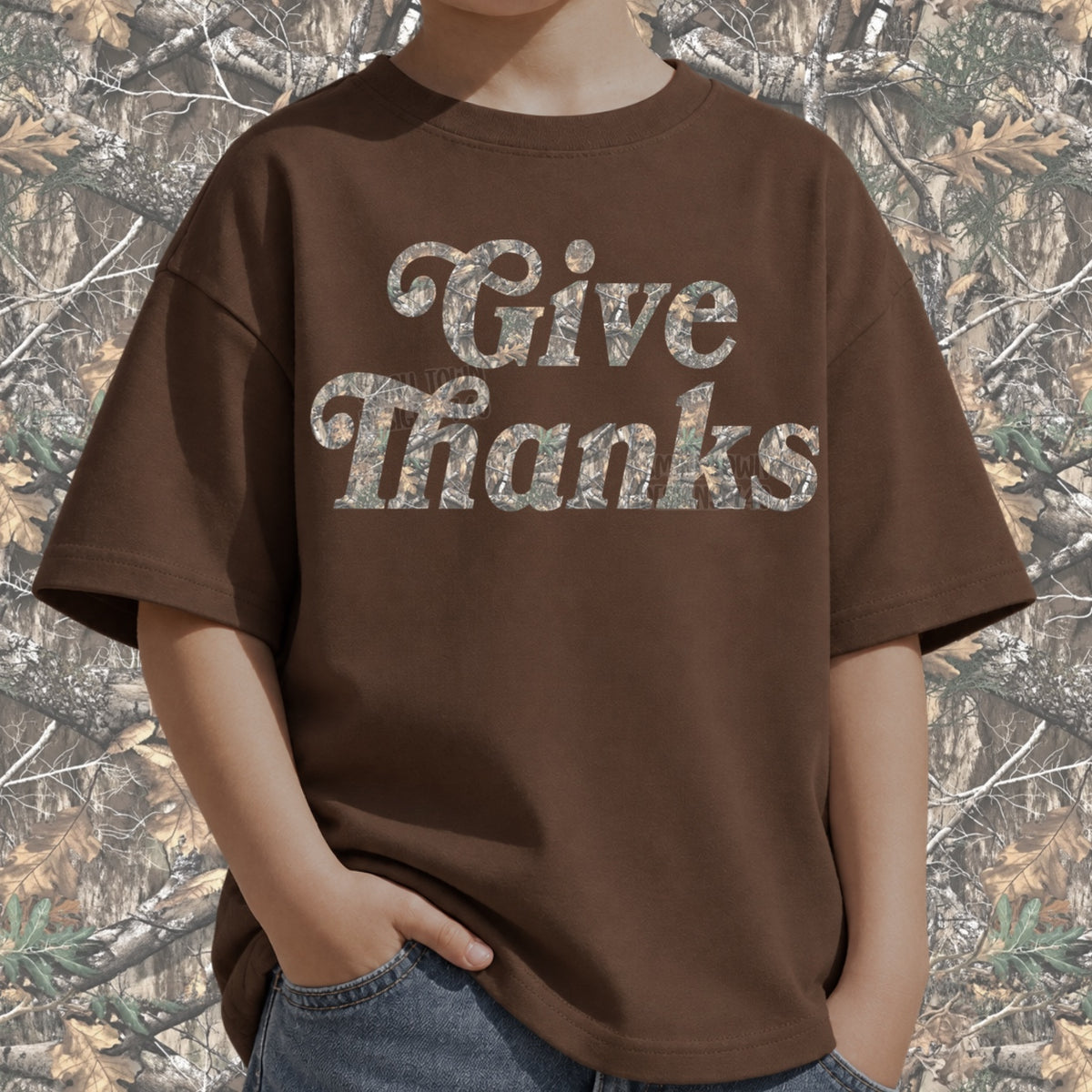 Give thanks camo (STD) DTF Transfer