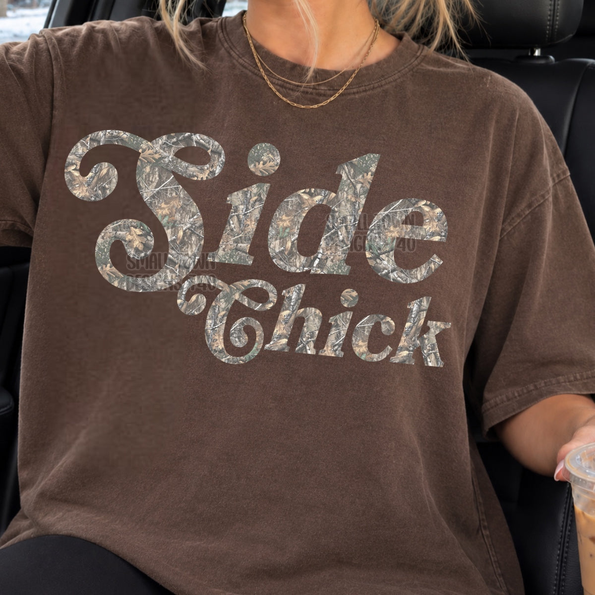 Side chick CAMO (STD) DTF Transfer