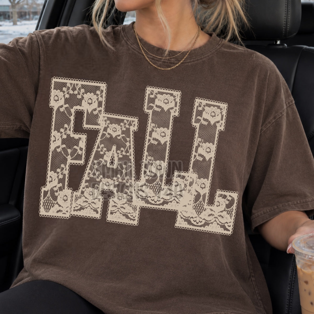 Fall cream faux lace (STD) DTF Transfer