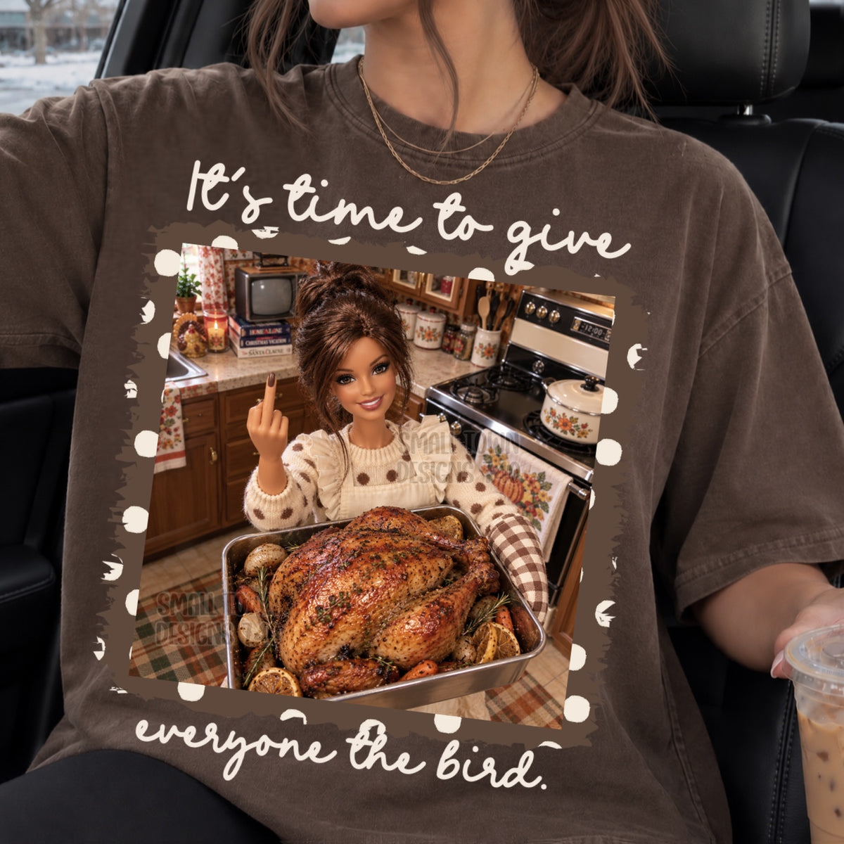 It's time to give everyone the bird brown hair doll (STD) DTF
