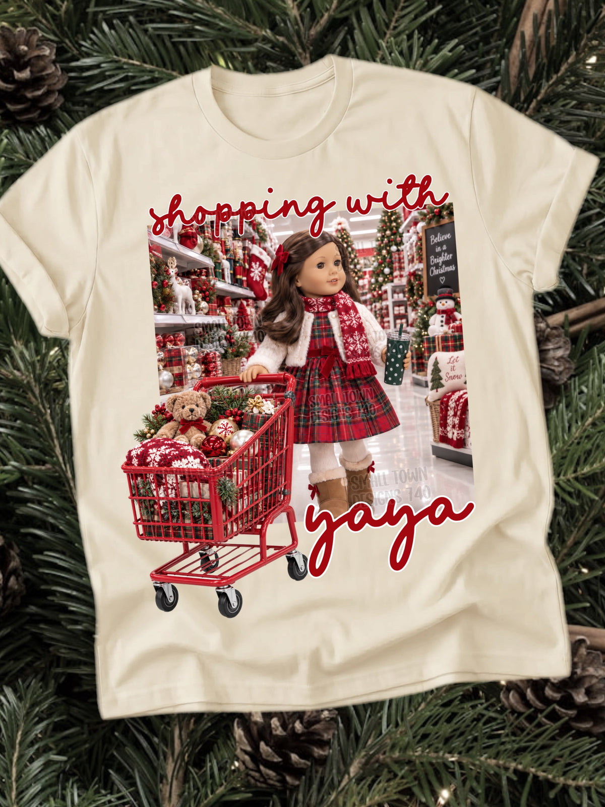 Shopping with yaya doll (STD) DTF Transfer