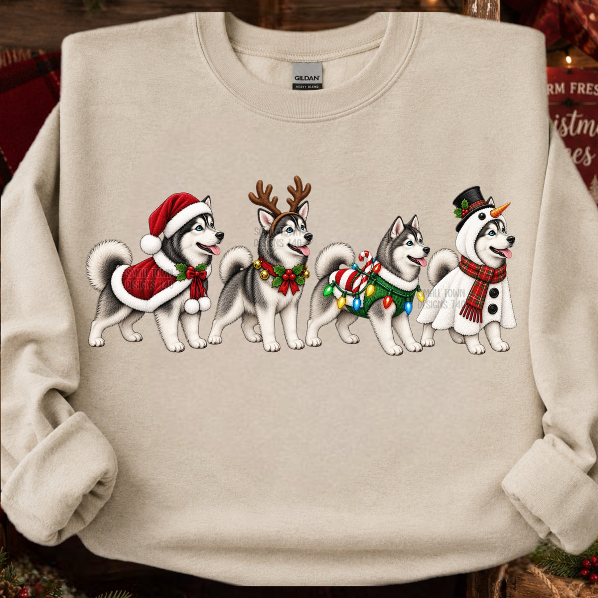 Huskie Christmas (STD) DTF Transfers