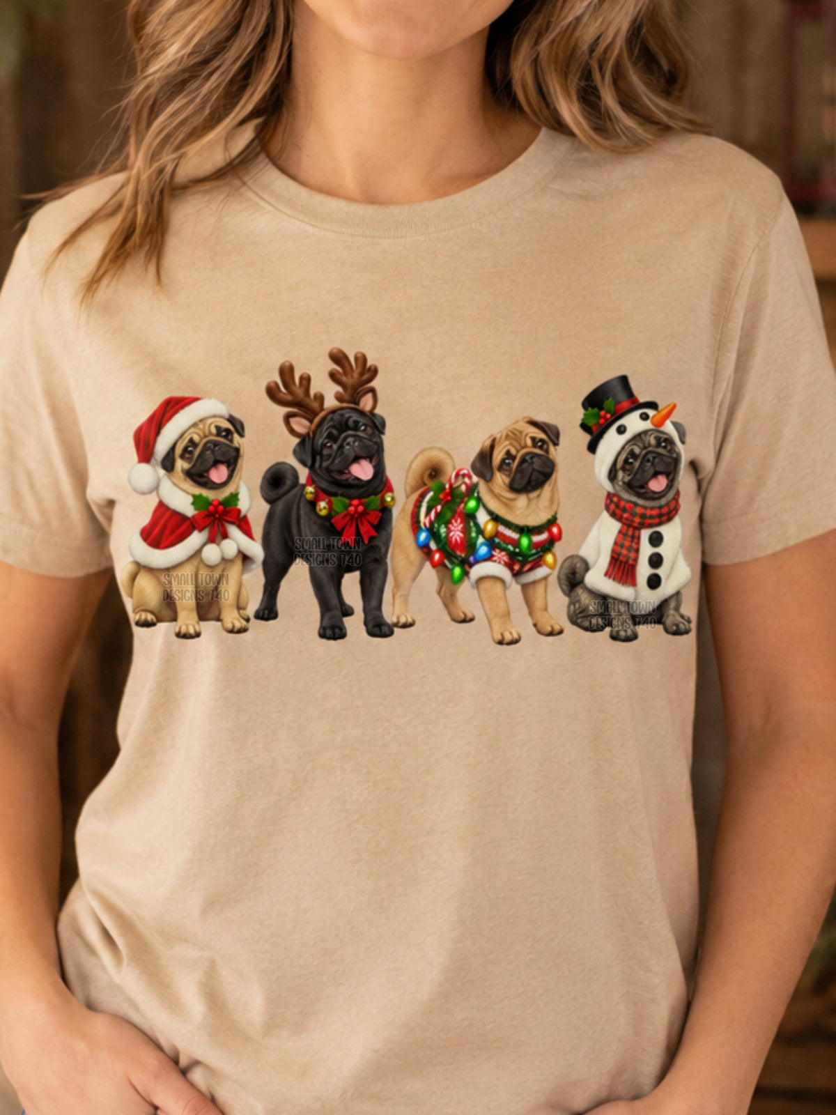 Pug Christmas (STD) DTF Transfers