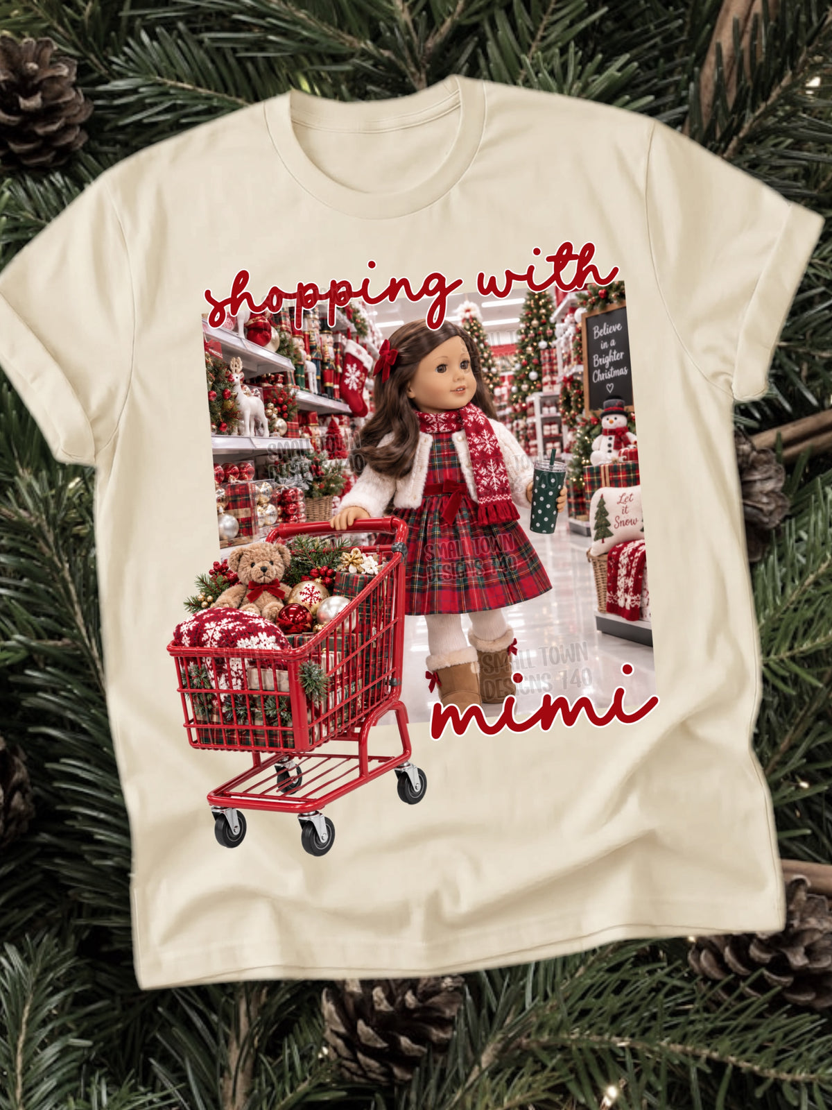 Shopping with mimi - doll (Small town) DTF Transfer