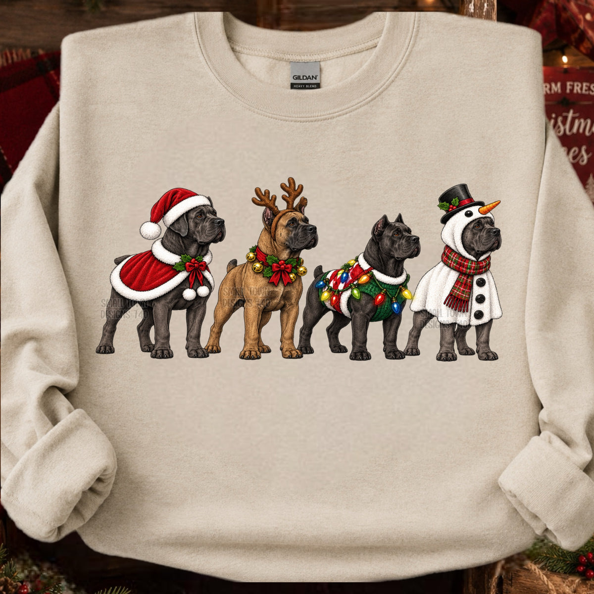 Pit Bull Christmas (STD) DTF Transfers