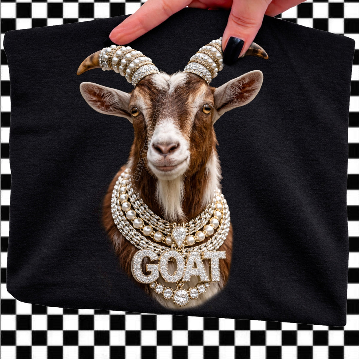 Goat with bling (STD) DTF Transfer
