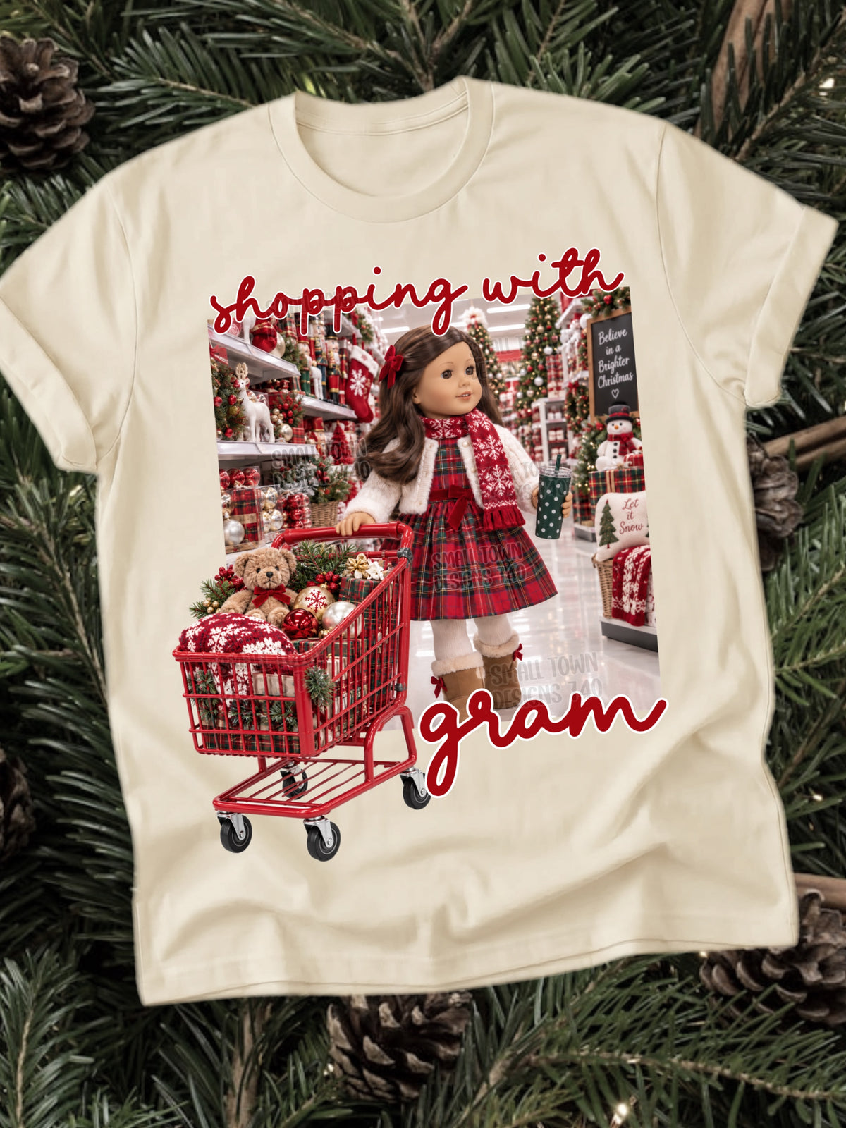 Shopping with gram - doll (Small town) DTF Transfer