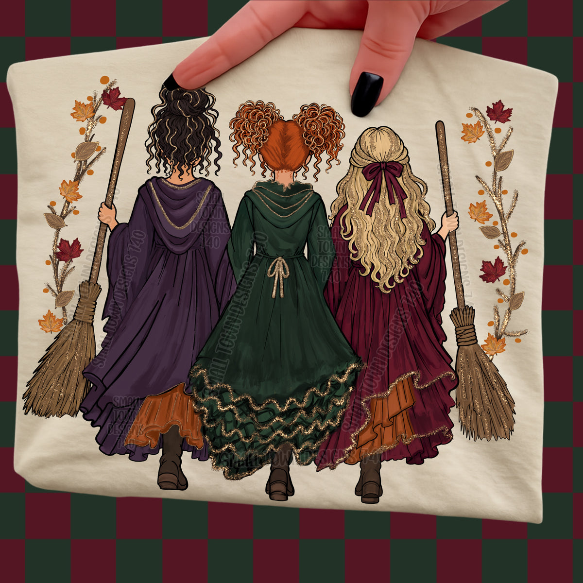 Hp sisters with brooms walking away (STD) DTF Transfer