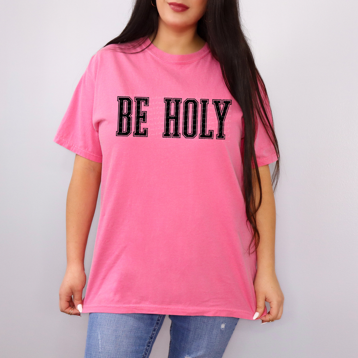 Be Holy Varsity Font Black 86545 DTF Transfer
