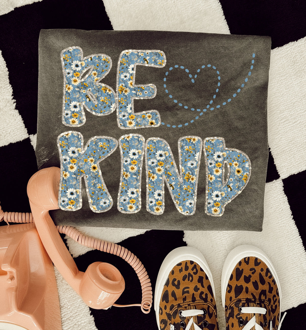 Be Kind Floral Letters (UDD) DTF transfer