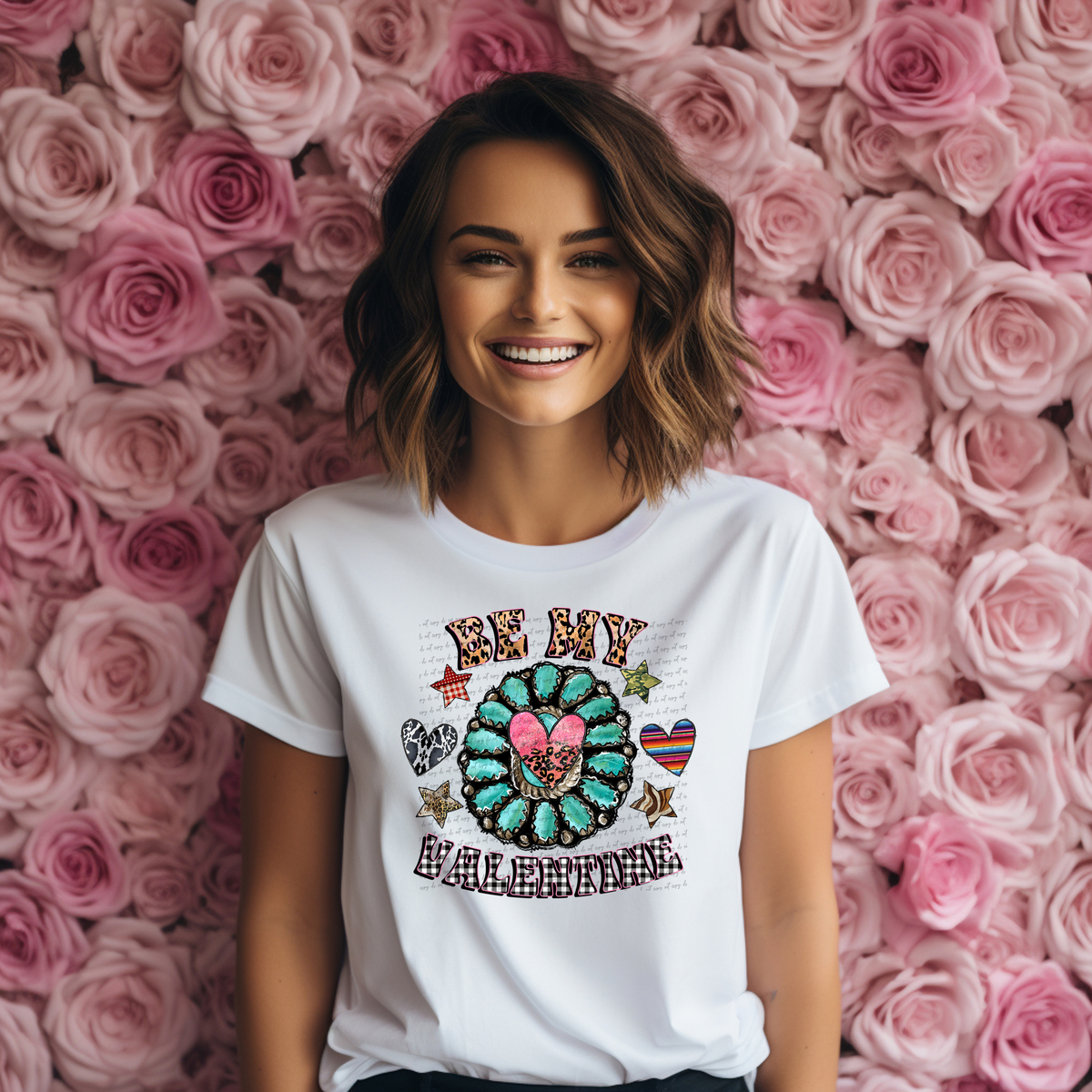 Be My Valentine Turquoise Gem 71575 DTF Transfer