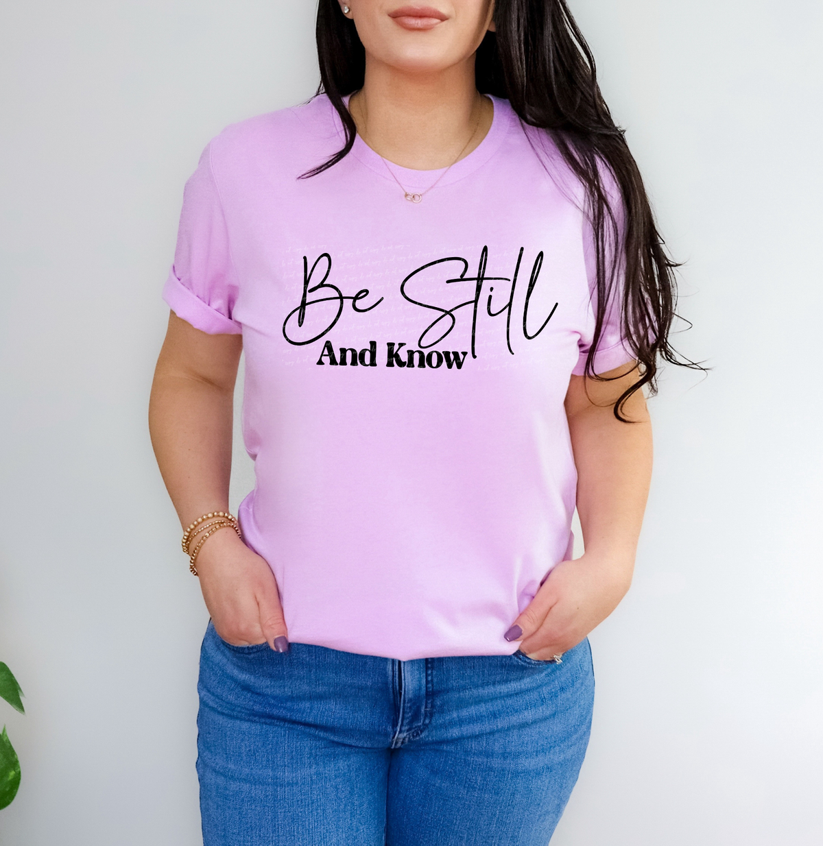 Be Still And Know Cursive And Serif Font Black 89302 DTF Transfer