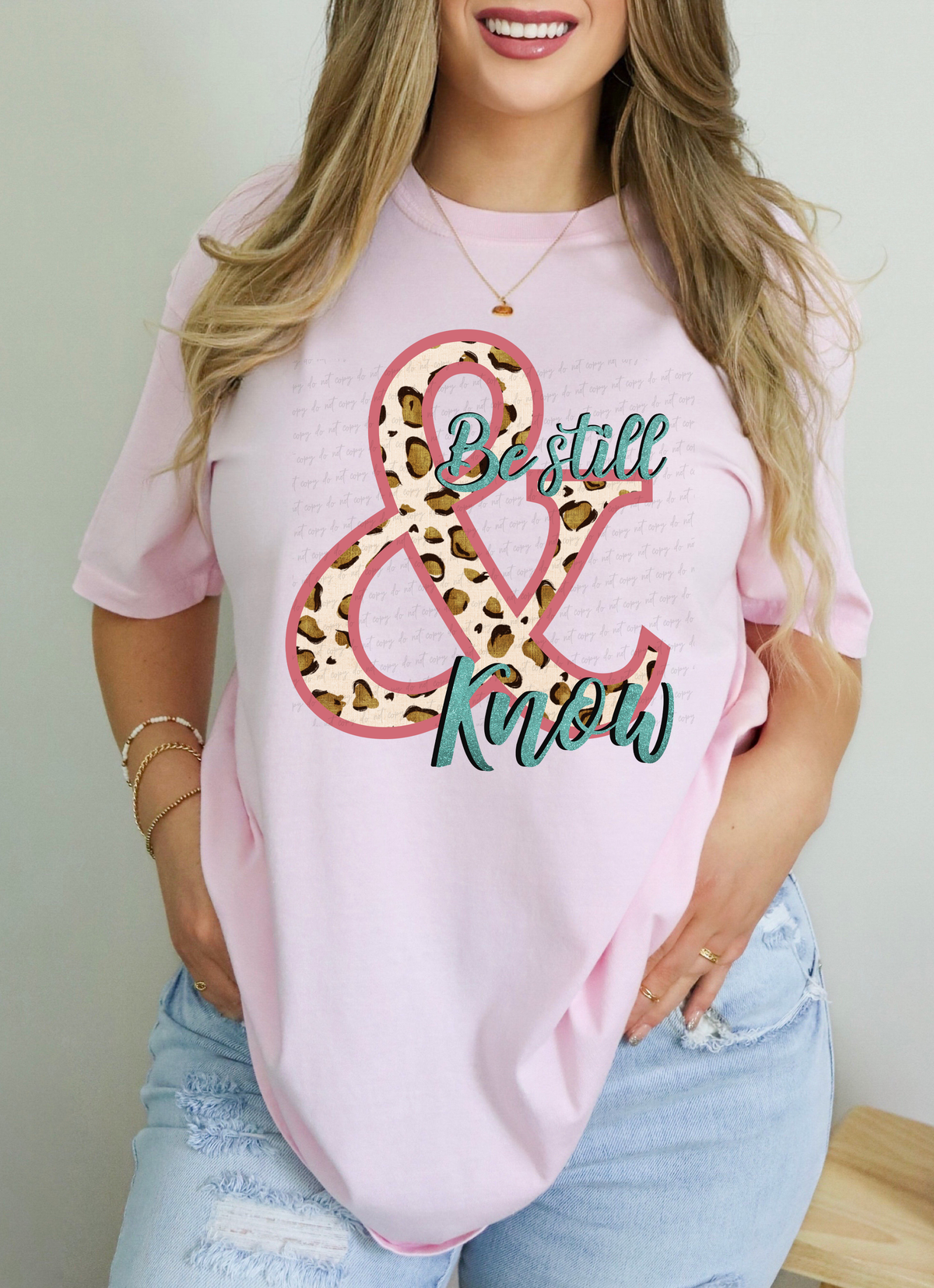 Be Still and Know Leopard Ampersand 115145 DTF Transfer