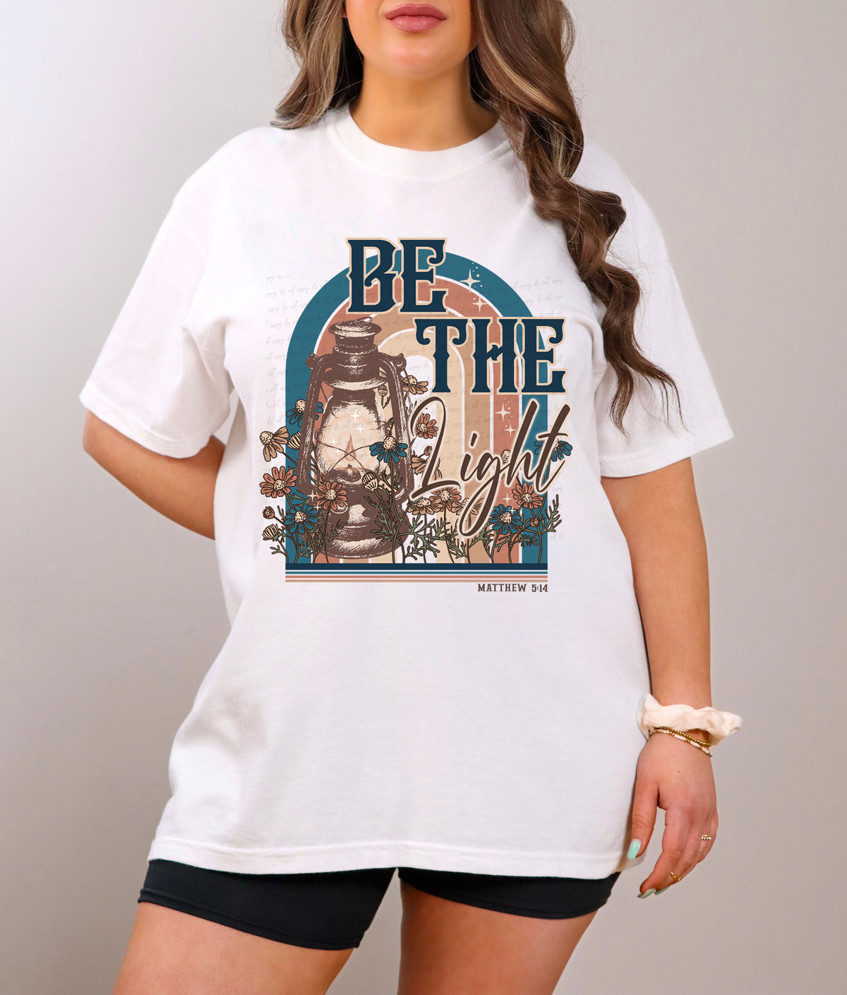 Be The Light Floral Lantern Retro Rainbow 114785 DTF transfer