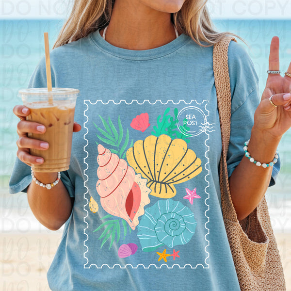 Beach stamp (UAC) DTF Transfer