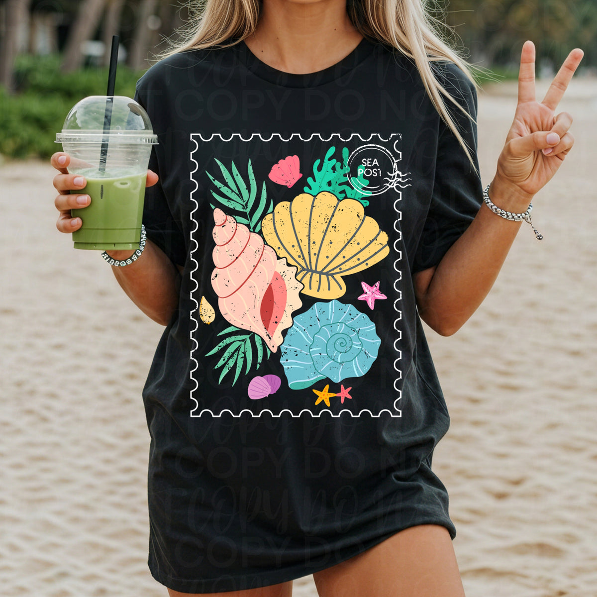 Beach stamp (UAC) DTF Transfer